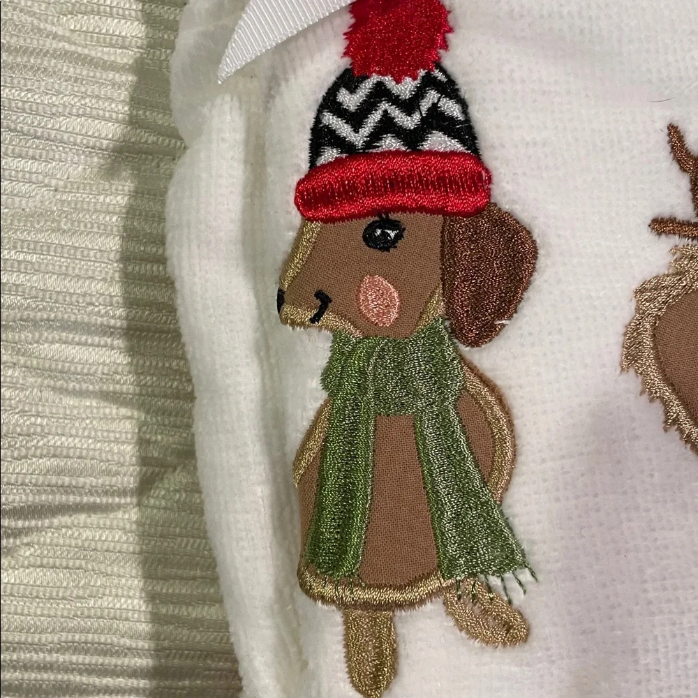 Jingles & Joy dachshund holiday Seasonal Hand Towels
